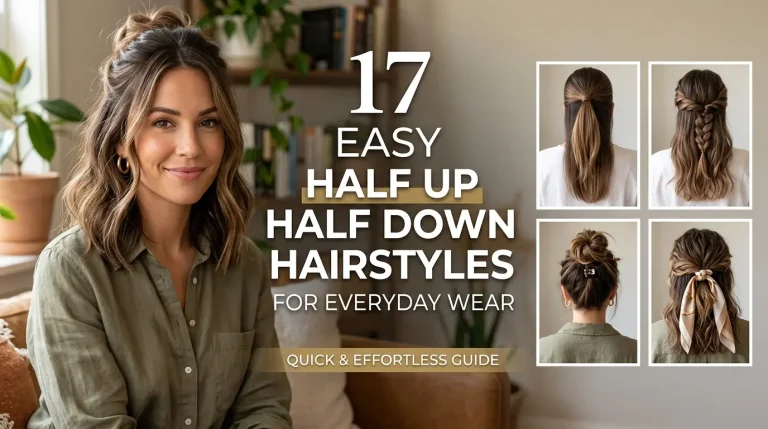 17 Easy Half Up Half Down Hairstyles for Everyday Wear