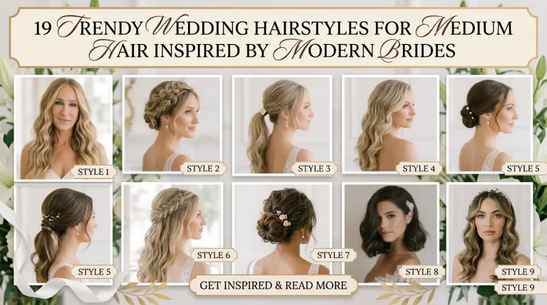 19 Trendy Wedding Hairstyles for Medium Hair Inspired by Modern Brides